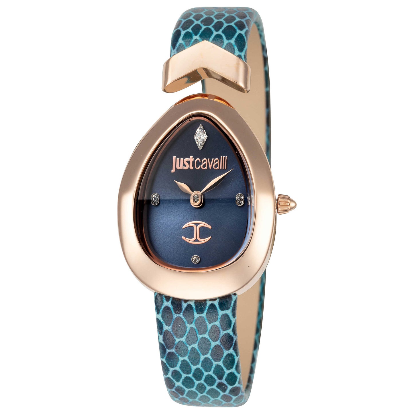 Front view of Just Cavalli Signature Snake Women's Quartz Watch JC1L321L0055