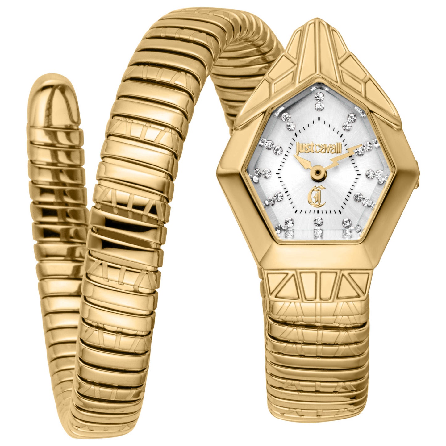 Front view of Just Cavalli Snake Women's Quartz Watch JC1L358M0035