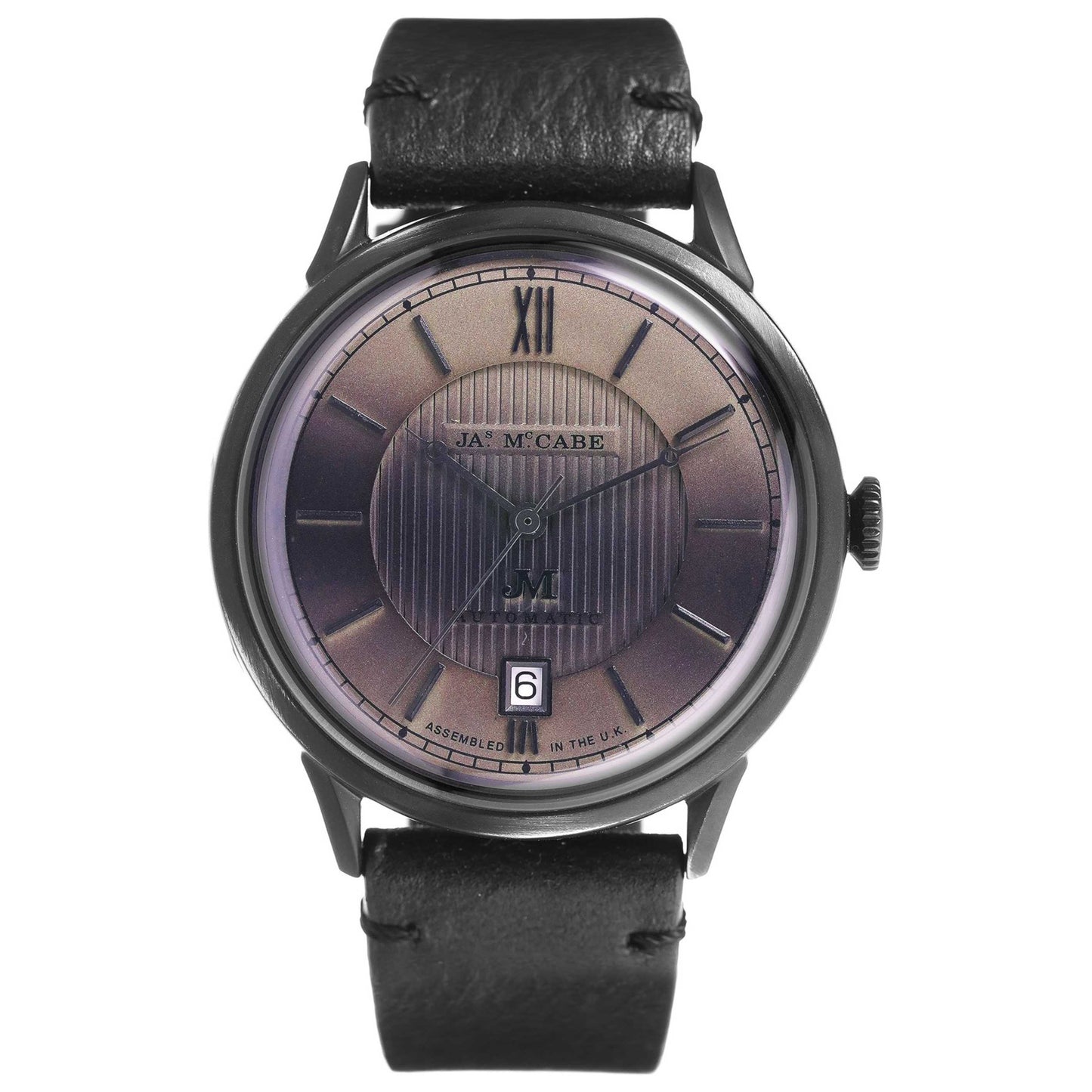 Front view of James McCabe Heritage Men's Automatic Watch JM-1022-0B