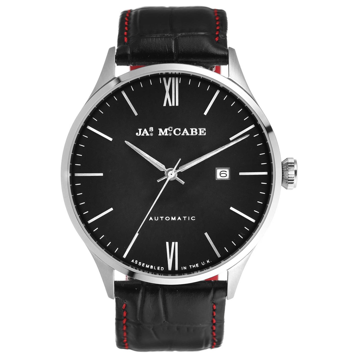 Front view of James McCabe London Men's Automatic Watch JM-1025-01