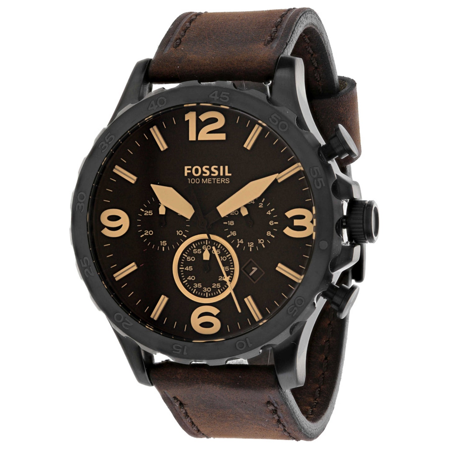 Front view of Fossil Nate Men's Quartz Watch JR1487
