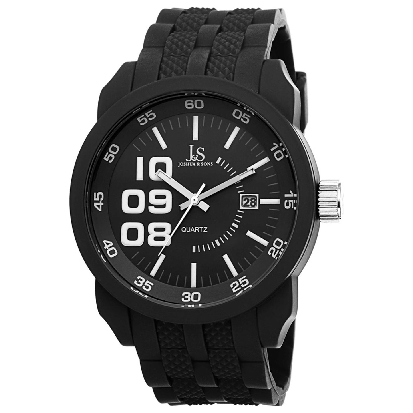 Front view of Joshua & Sons Classic Men's Quartz Watch JS63BK