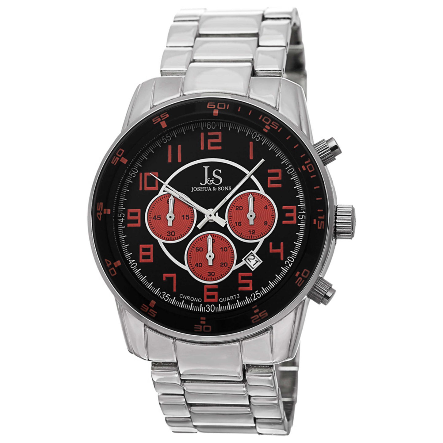 Front view of Joshua & Sons Men's Quartz Watch JS67OR