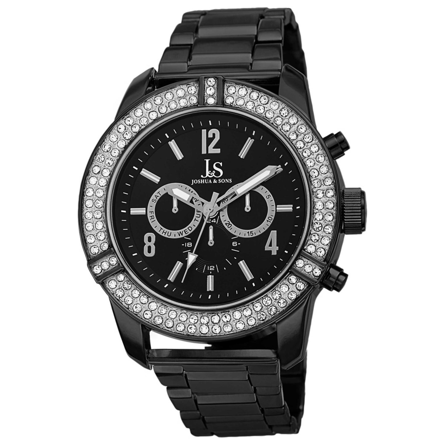 Front view of Joshua & Sons Classic Men's Quartz Watch JS81BK