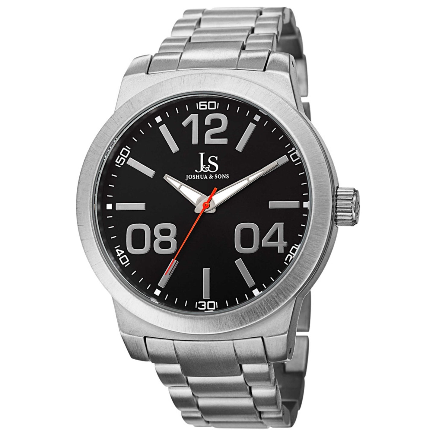 Front view of Joshua & Sons Classic Men's Quartz Watch JS82SSB