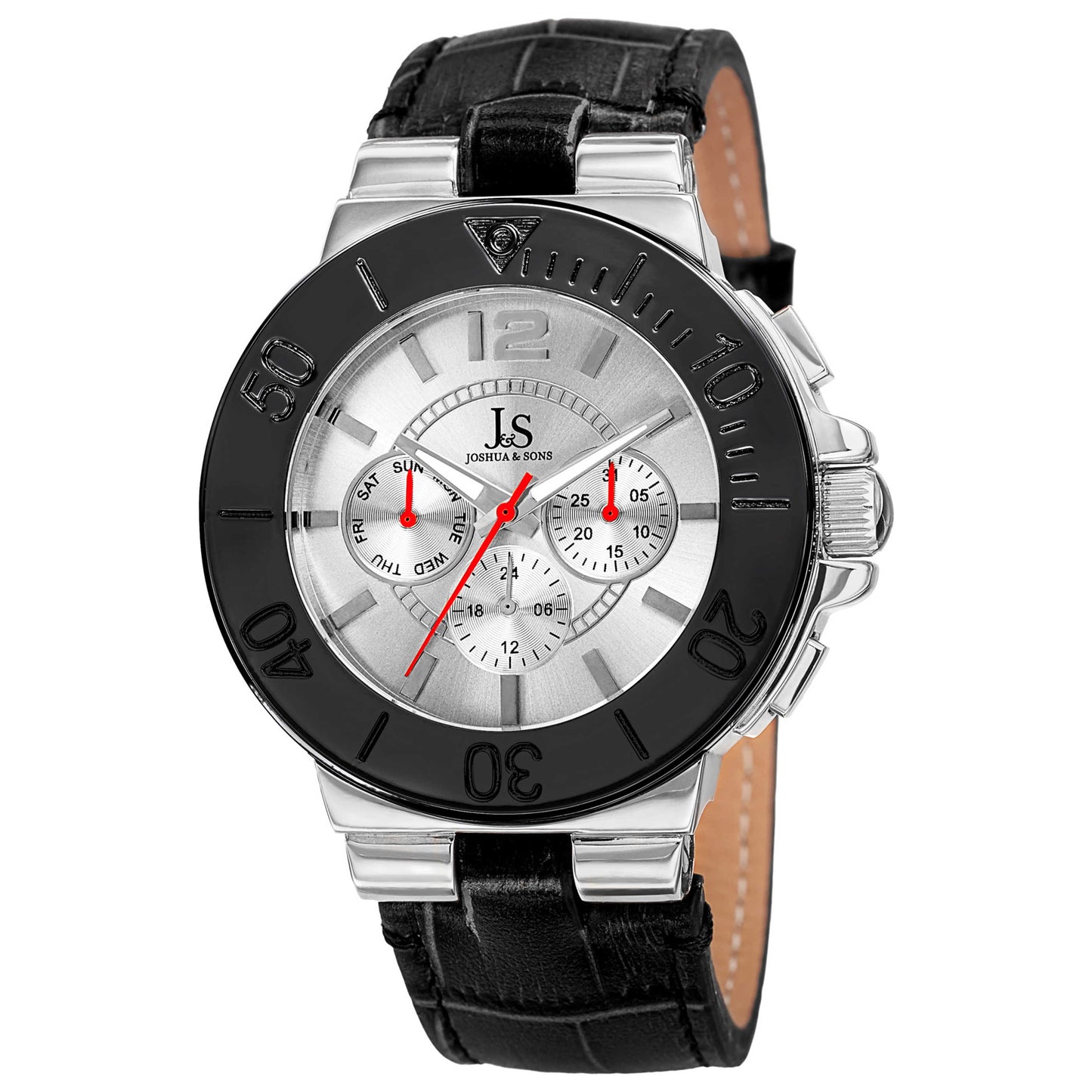 Front view of Joshua & Sons Men's Quartz Watch JS96SS