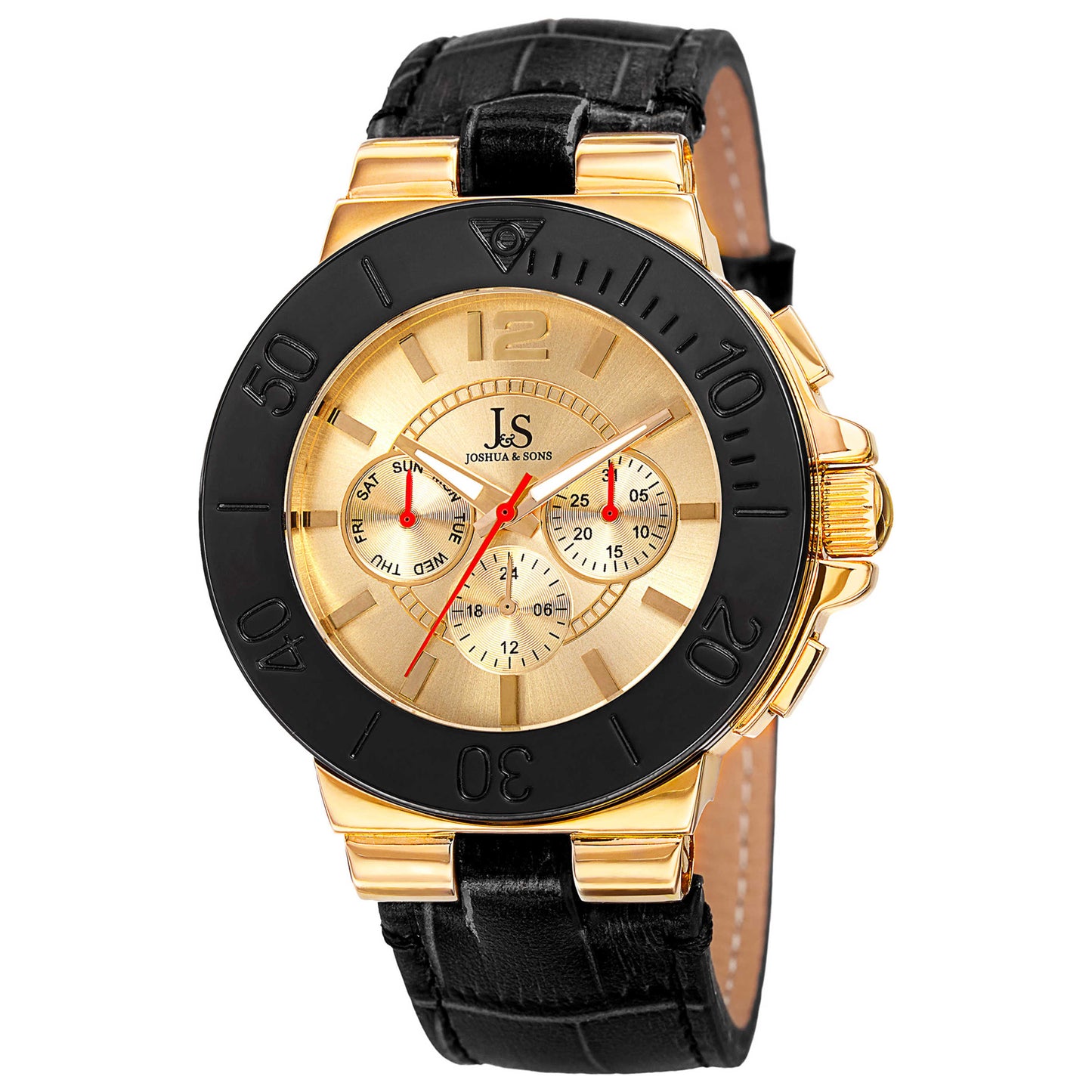 Front view of Joshua & Sons Men's Quartz Watch JS96YGB