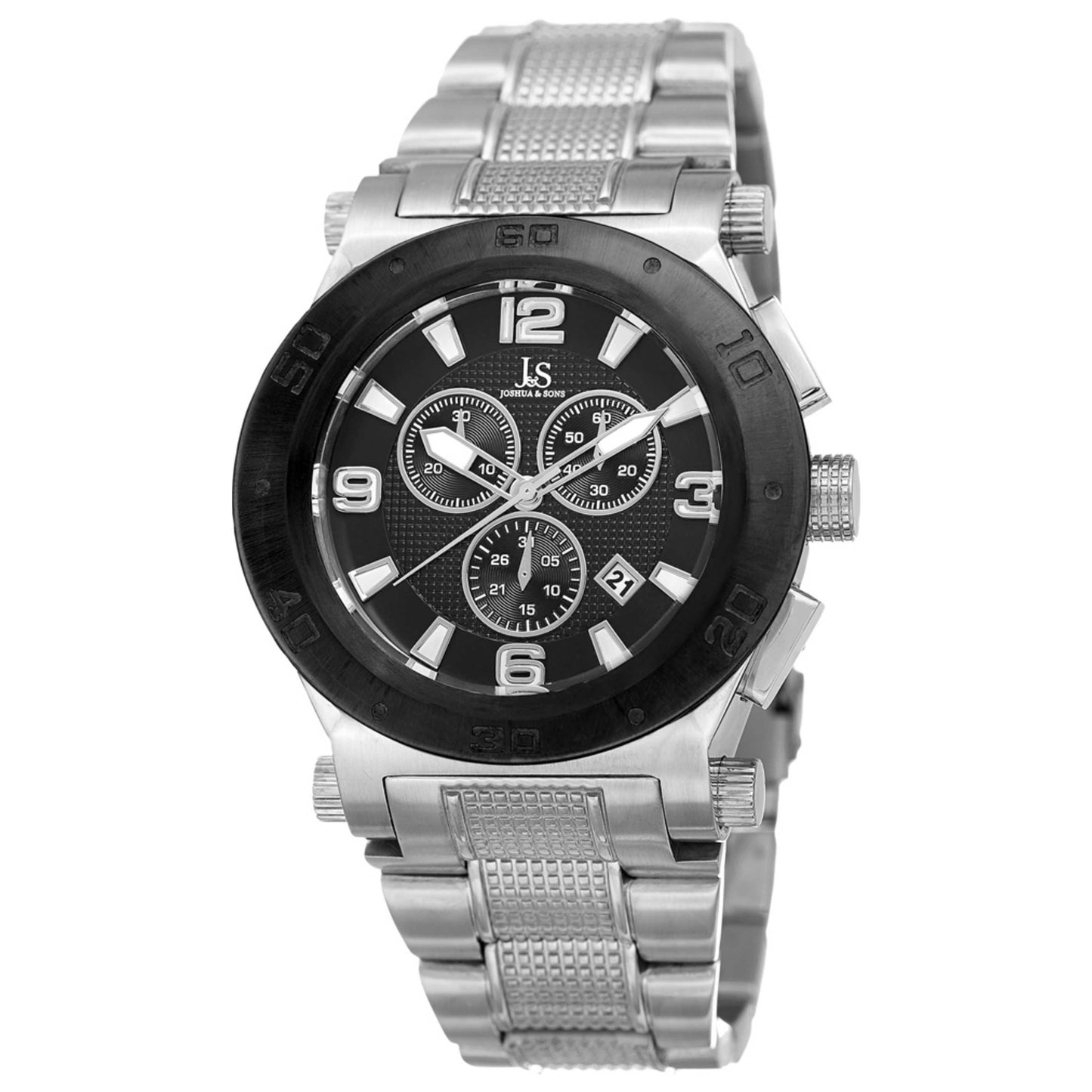 Front view of Joshua & Sons Classic Men's Quartz Watch JX104SSB