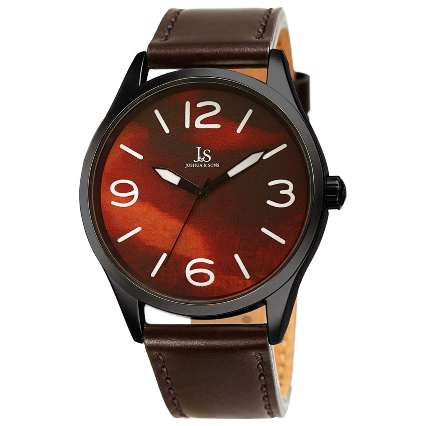 Front view of Joshua & Sons Men's Quartz Watch JX144BR