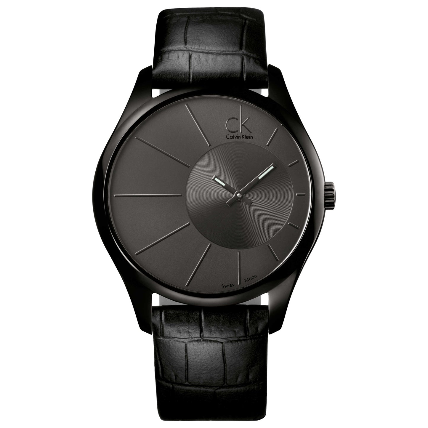 Front view of Calvin Klein Deluxe Men's Swiss Quartz (Battery-Powered) Watch K0S21402