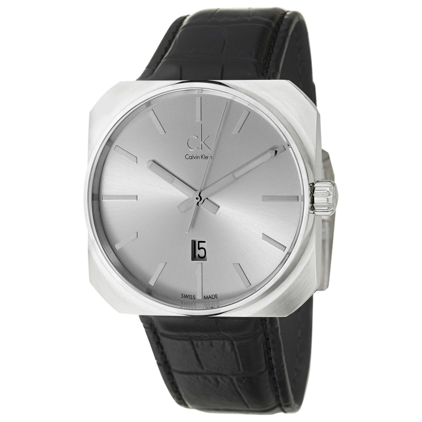 Front view of Calvin Klein Solid Men's Swiss Quartz (Battery-Powered) Watch K1R21120