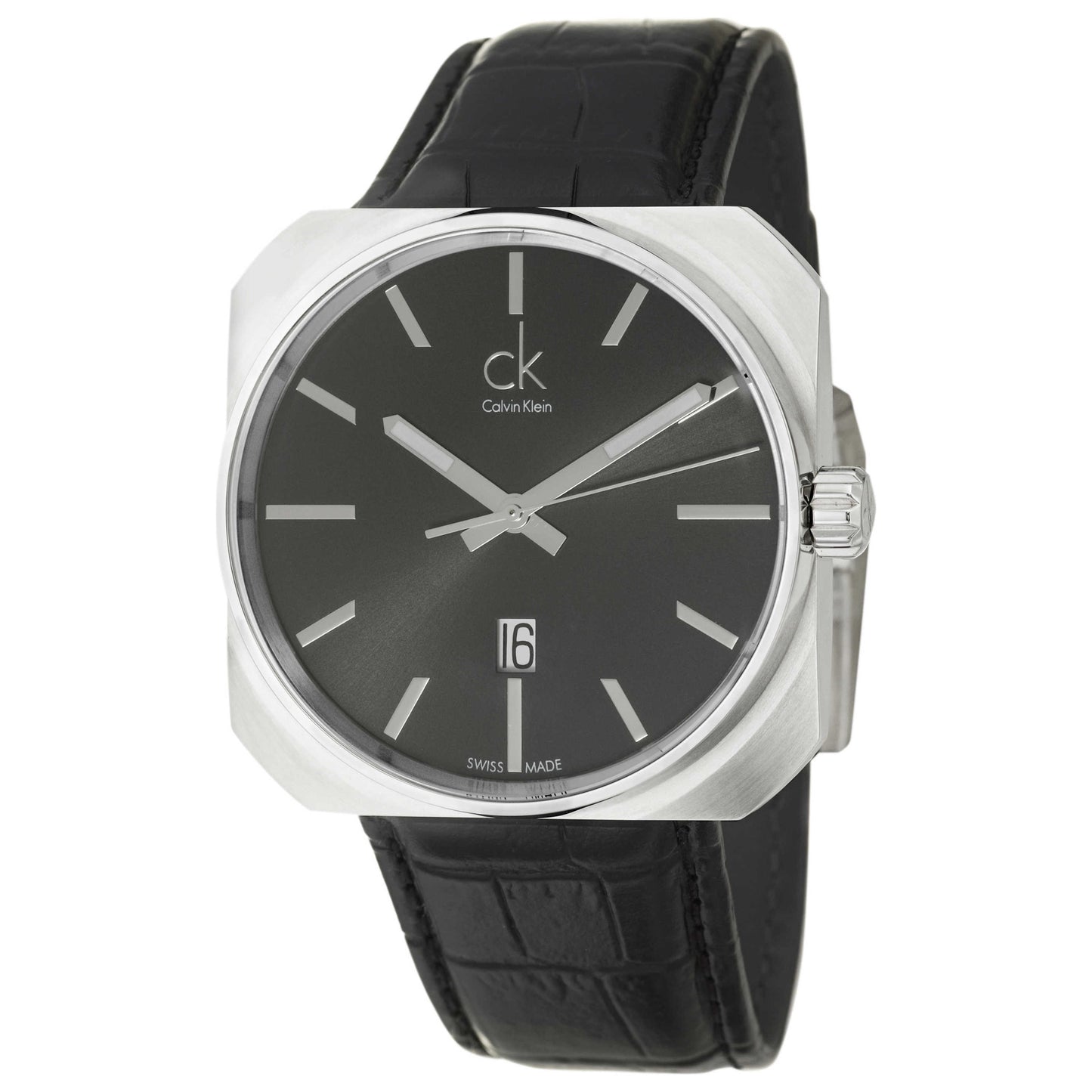 Front view of Calvin Klein Solid Men's Swiss Quartz (Battery-Powered) Watch K1R21130