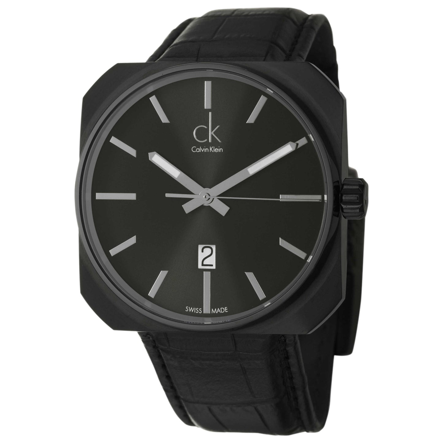 Front view of Calvin Klein Solid Men's Swiss Quartz (Battery-Powered) Watch K1R21430