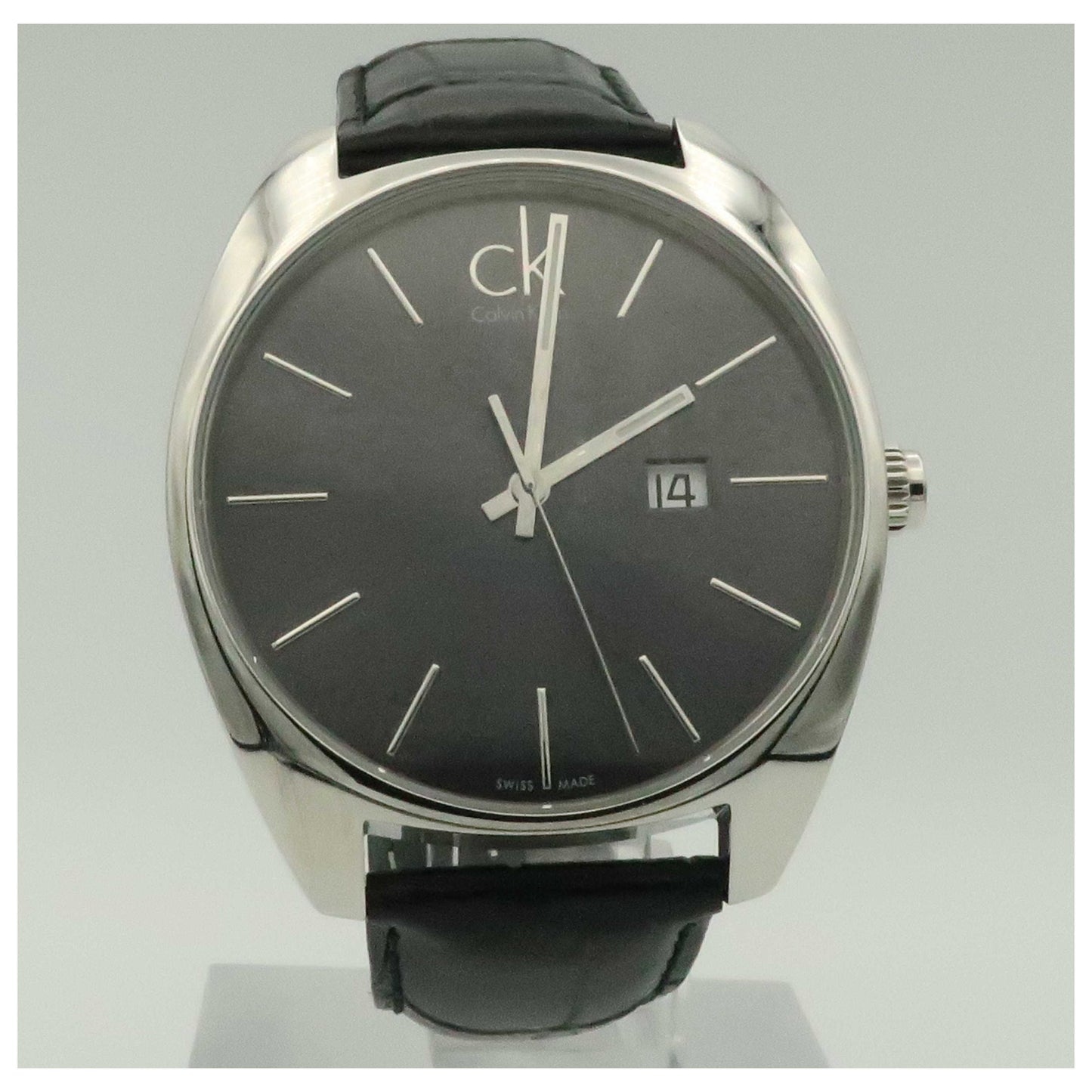 Front view of Calvin Klein Exchange Men's Swiss Quartz (Battery-Powered) Watch K2F21107-PO