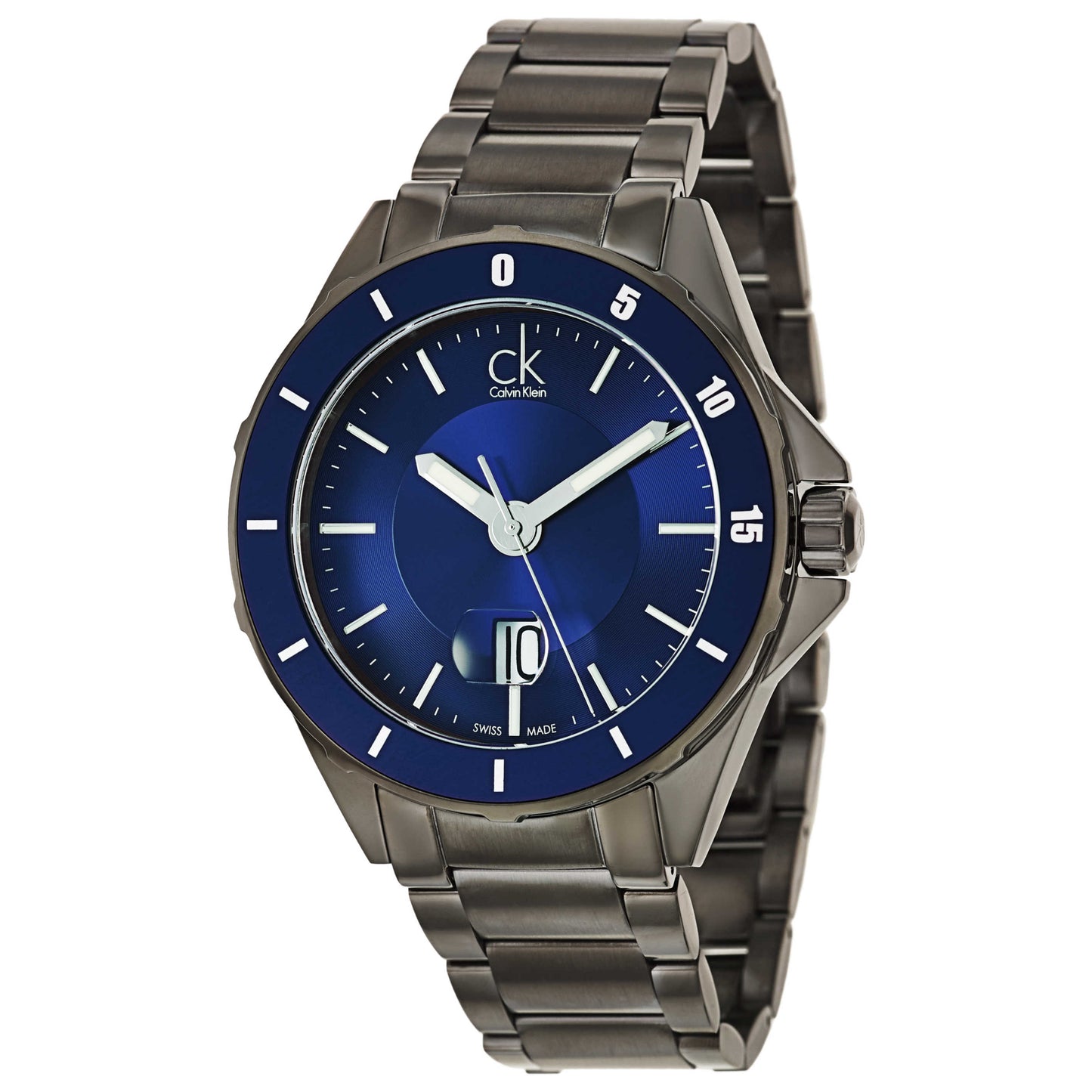 Front view of Calvin Klein Play Men's Swiss Quartz (Battery-Powered) Watch K2W21W4N