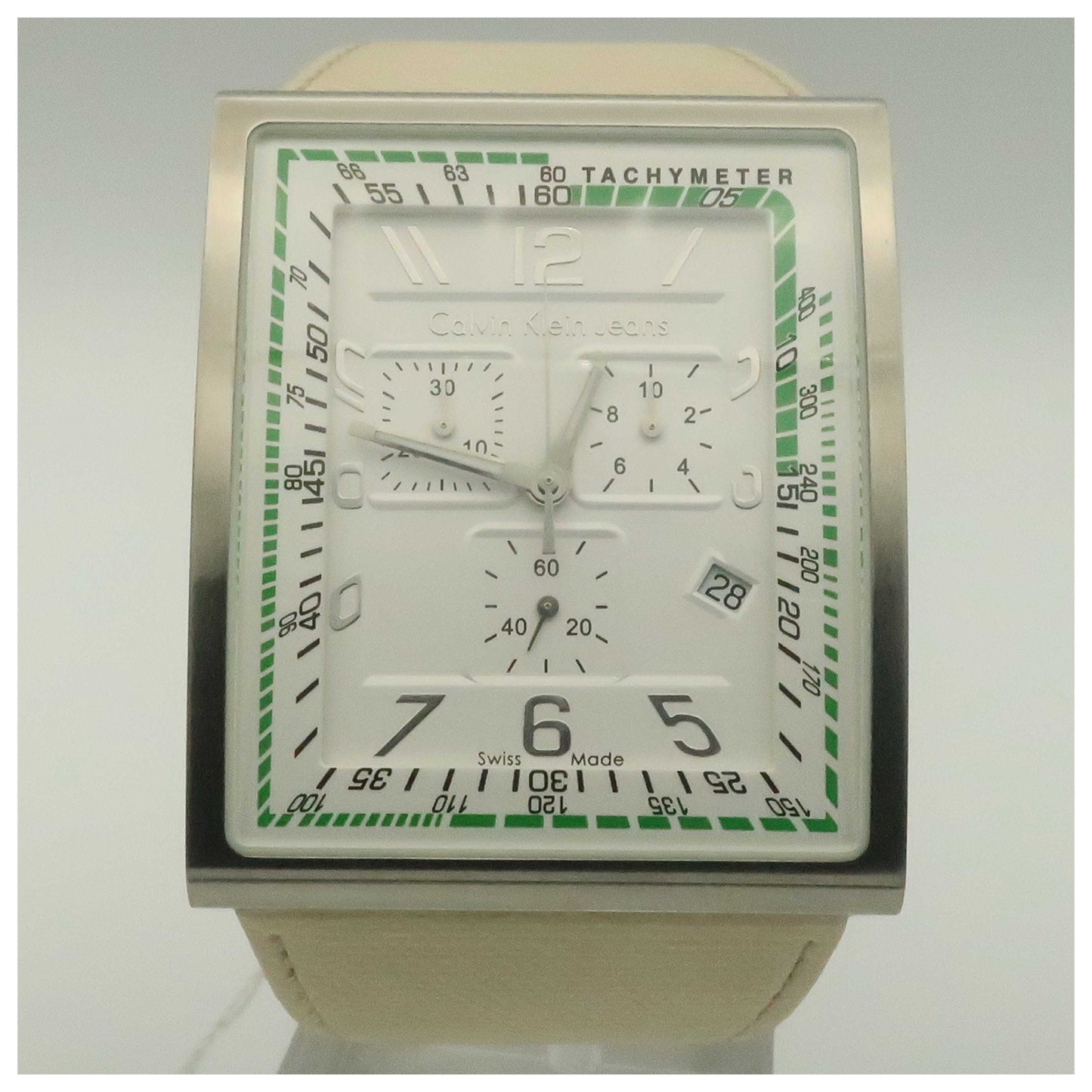 Front view of Calvin Klein Jeans Boundary Men's Swiss Quartz (Battery-Powered) Watch K4217120-SD