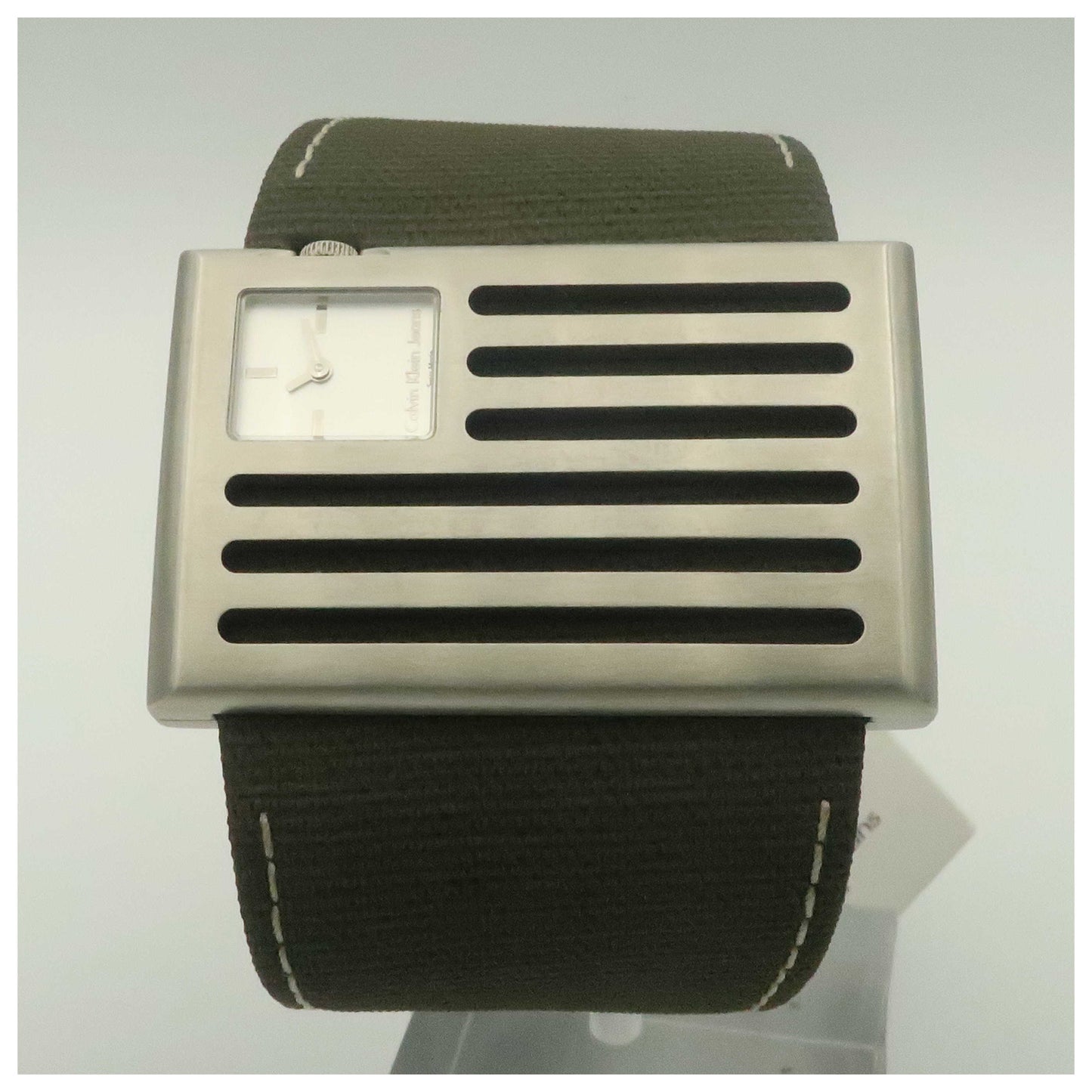 Front view of Calvin Klein Jeans Banner Men's Swiss Quartz (Battery-Powered) Watch K4513185-PO