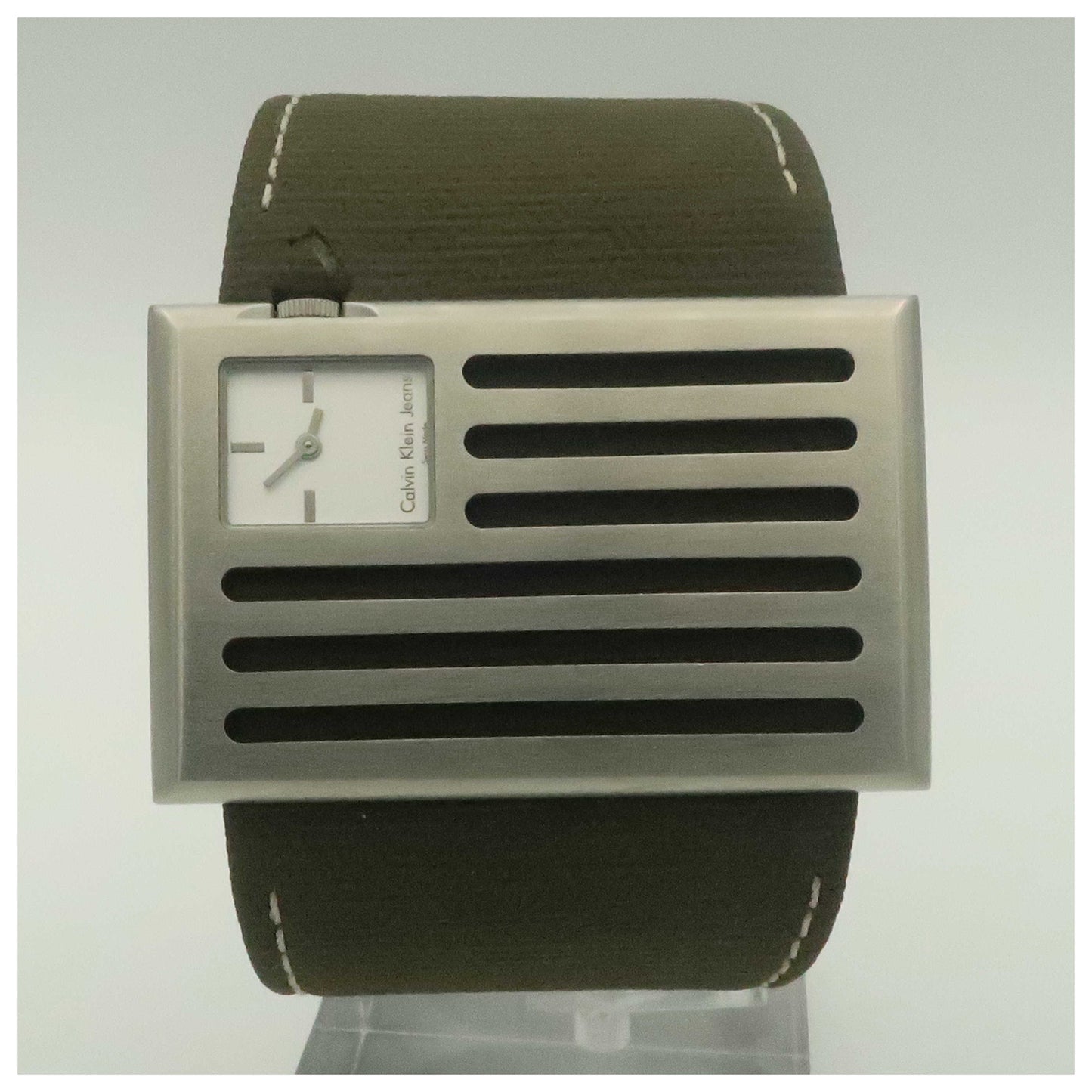 Front view of Calvin Klein Jeans Banner Men's Swiss Quartz (Battery-Powered) Watch K4513185-SD