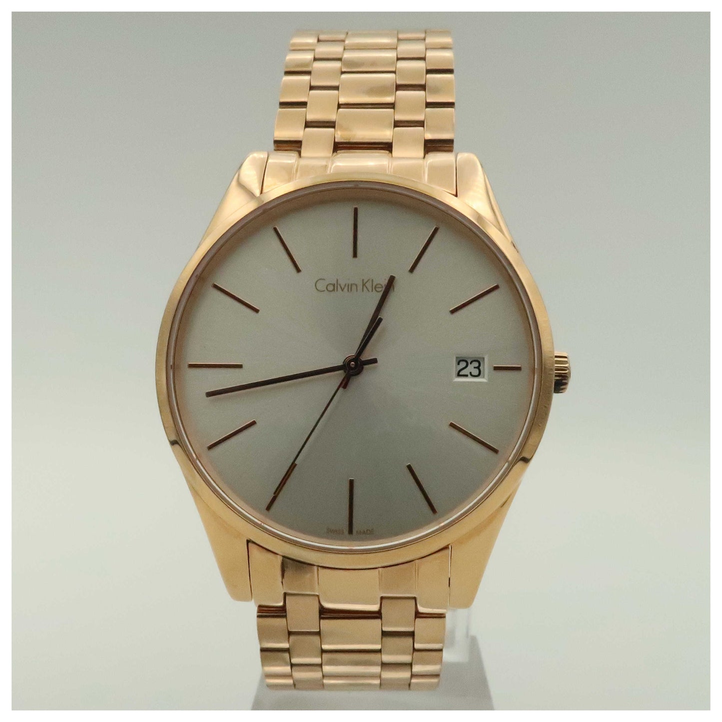 Front view of Calvin Klein Time Men's Swiss Quartz (Battery-Powered) Watch K4N21646-PO