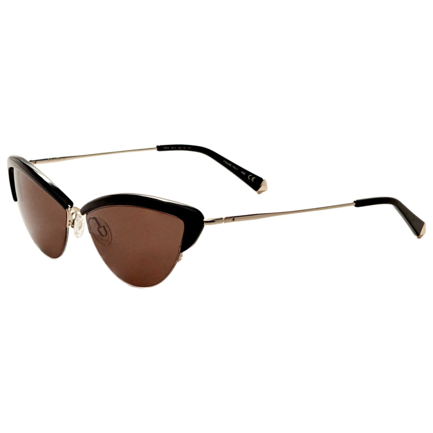 Front view of Kate Young Ally Women's Sunglasses K504-BLK-59