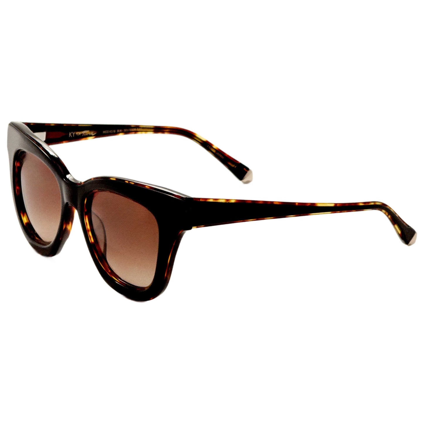 Front view of Kate Young Candy Women's Sunglasses K518-BLK-50