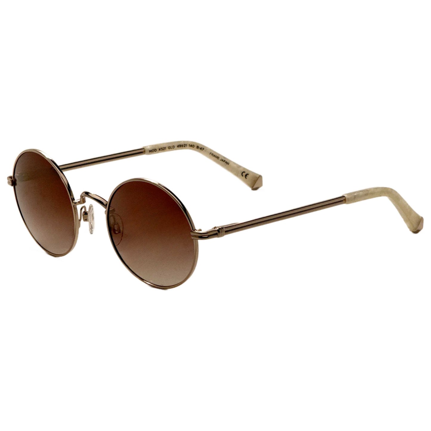 Front view of Kate Young Pearl Women's Sunglasses K521-GLD-49