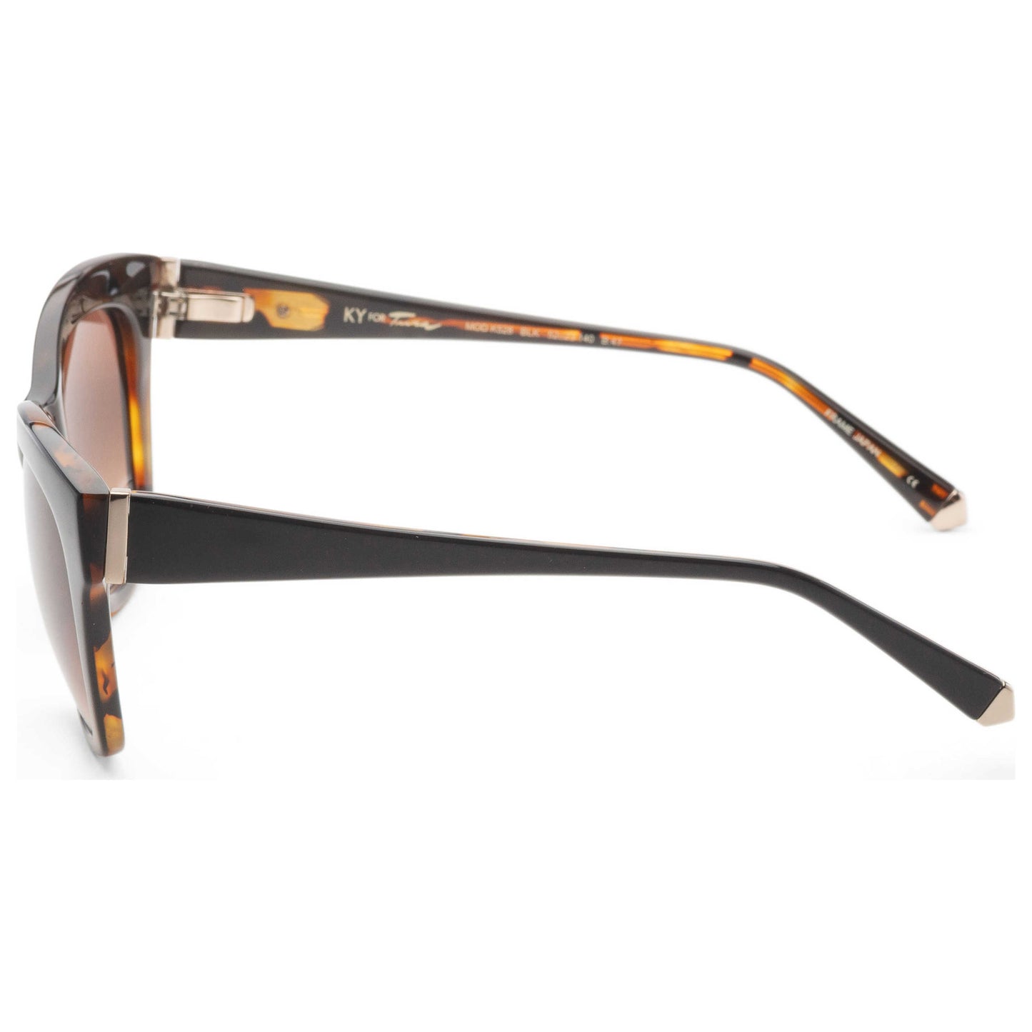 Left view of Kate Young For Tura Women's Sunglasses K528-BLK-52