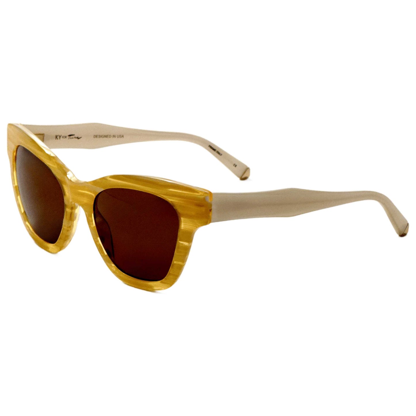 Front view of Kate Young Charlotte Women's Sunglasses K538-HON-55