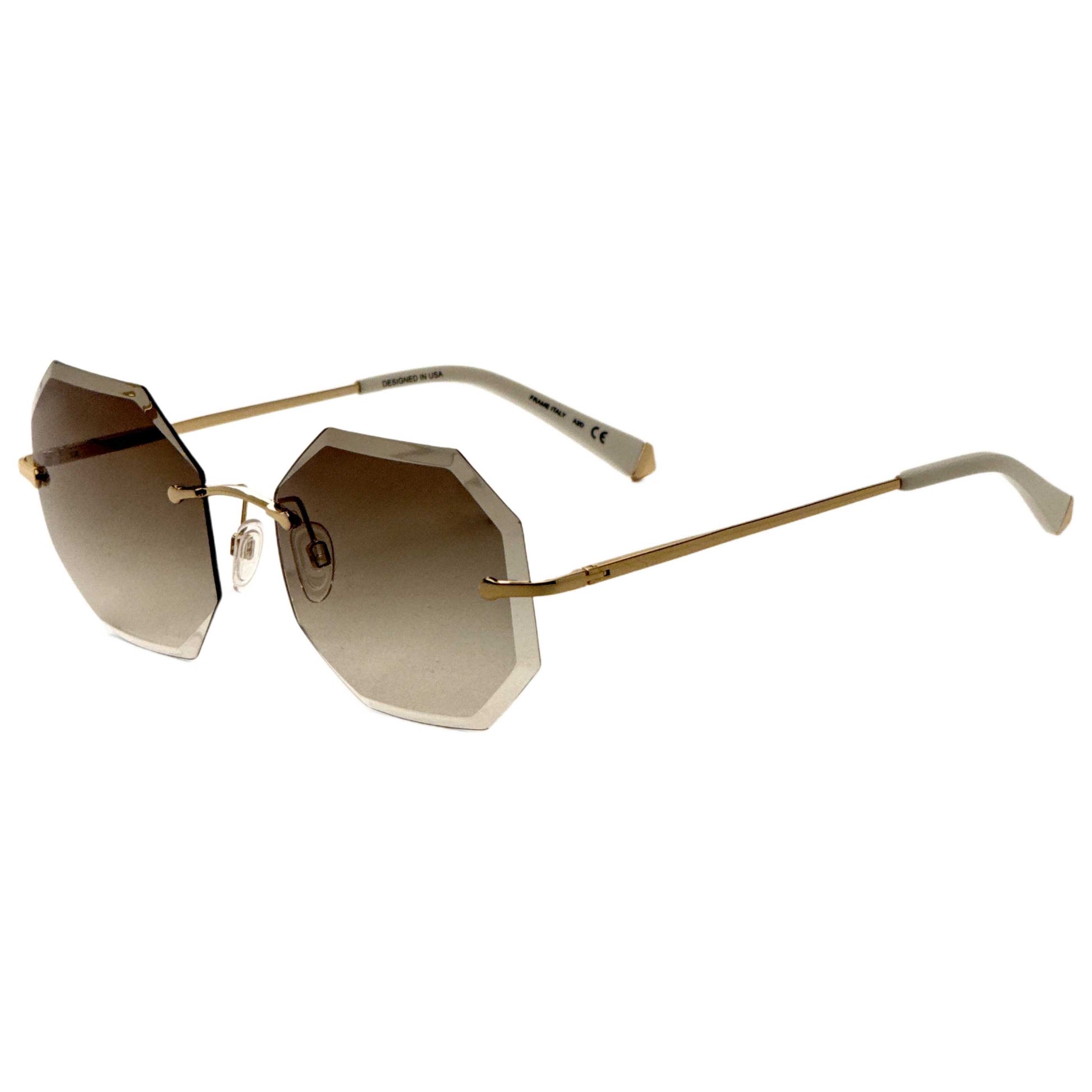 Front view of Kate Young Luna Women's Sunglasses K541-GRN-59