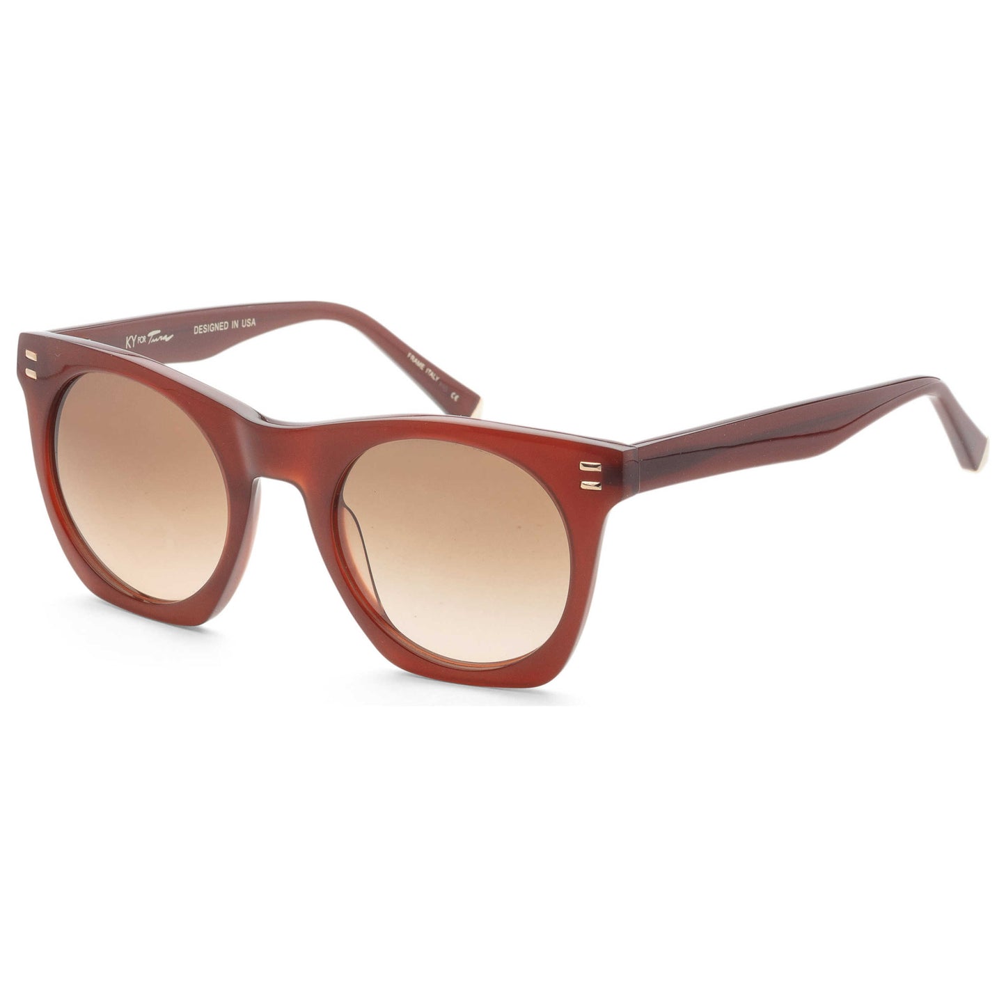 Front view of Kate Young For Tura Women's Sunglasses K550-BRN-50