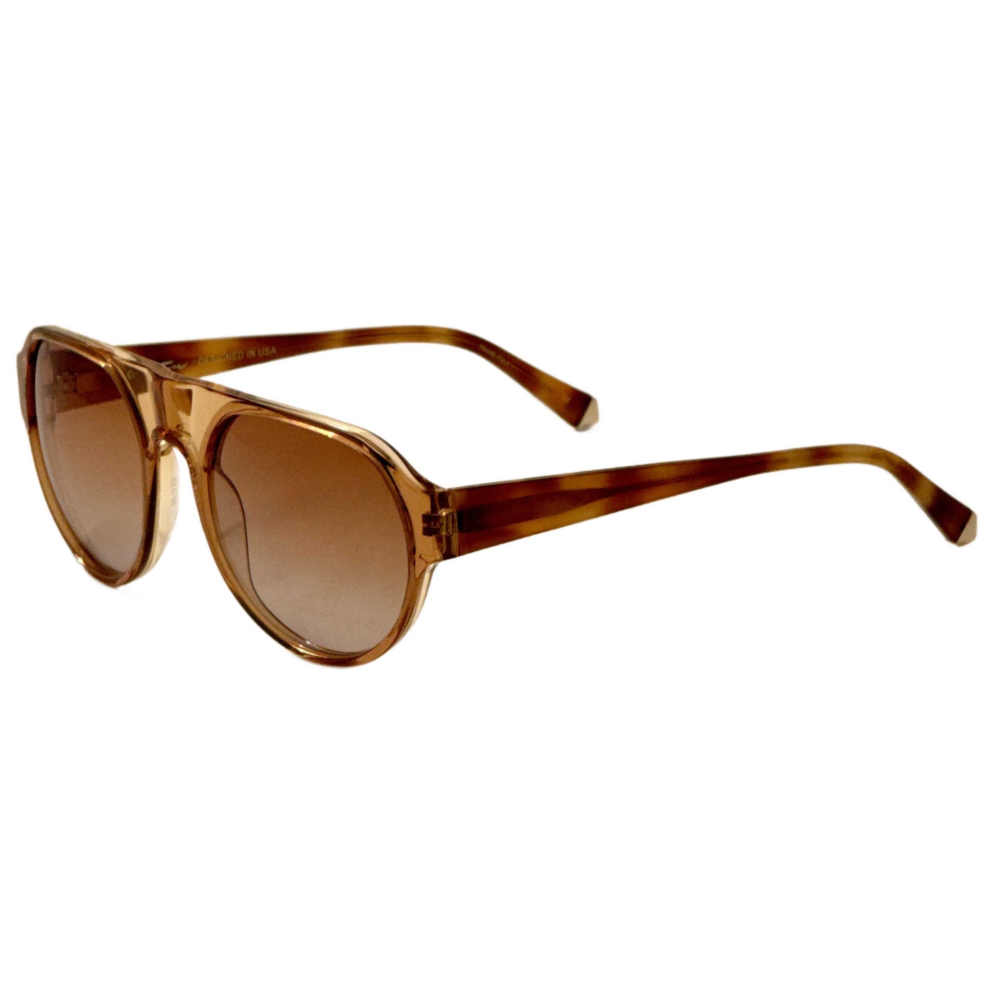 Front view of Kate Young Lucy Women's Sunglasses K572-GLD-53