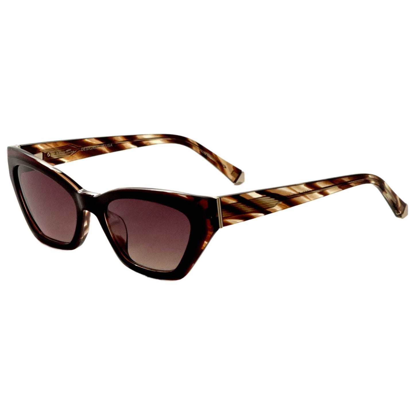 Front view of Kate Young Delila Women's Sunglasses K577-BRN-53