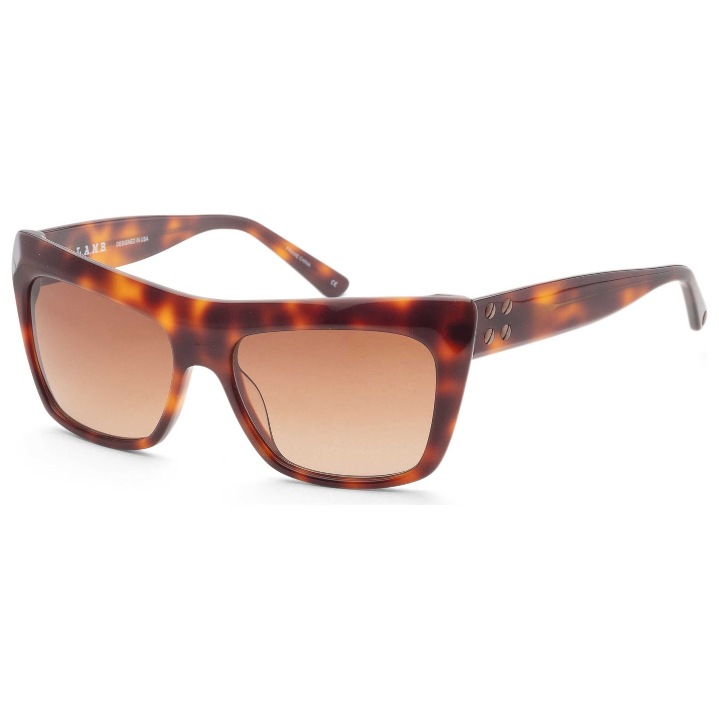 Front view of L.A.M.B. Women's Sunglasses LA513-TORT-56