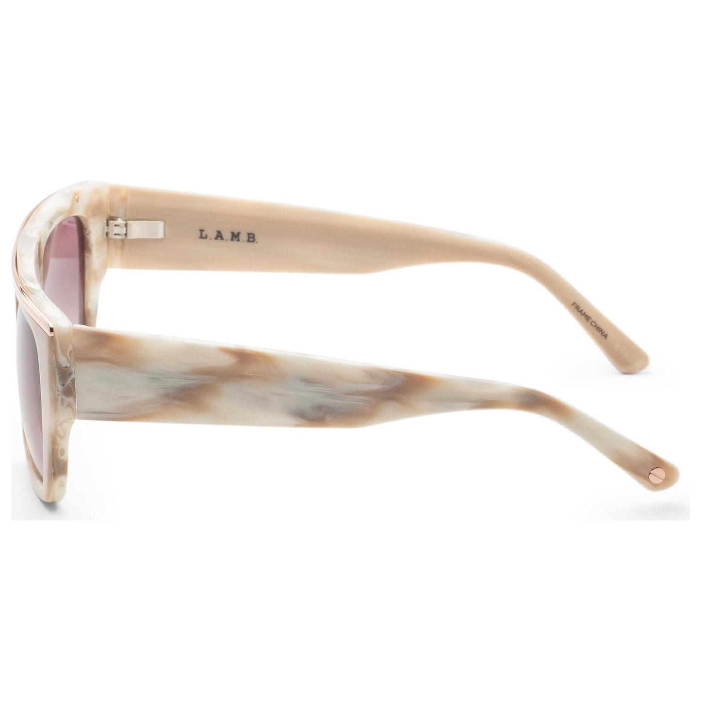 Left view of L.A.M.B. Women's Sunglasses LA515-BON-51