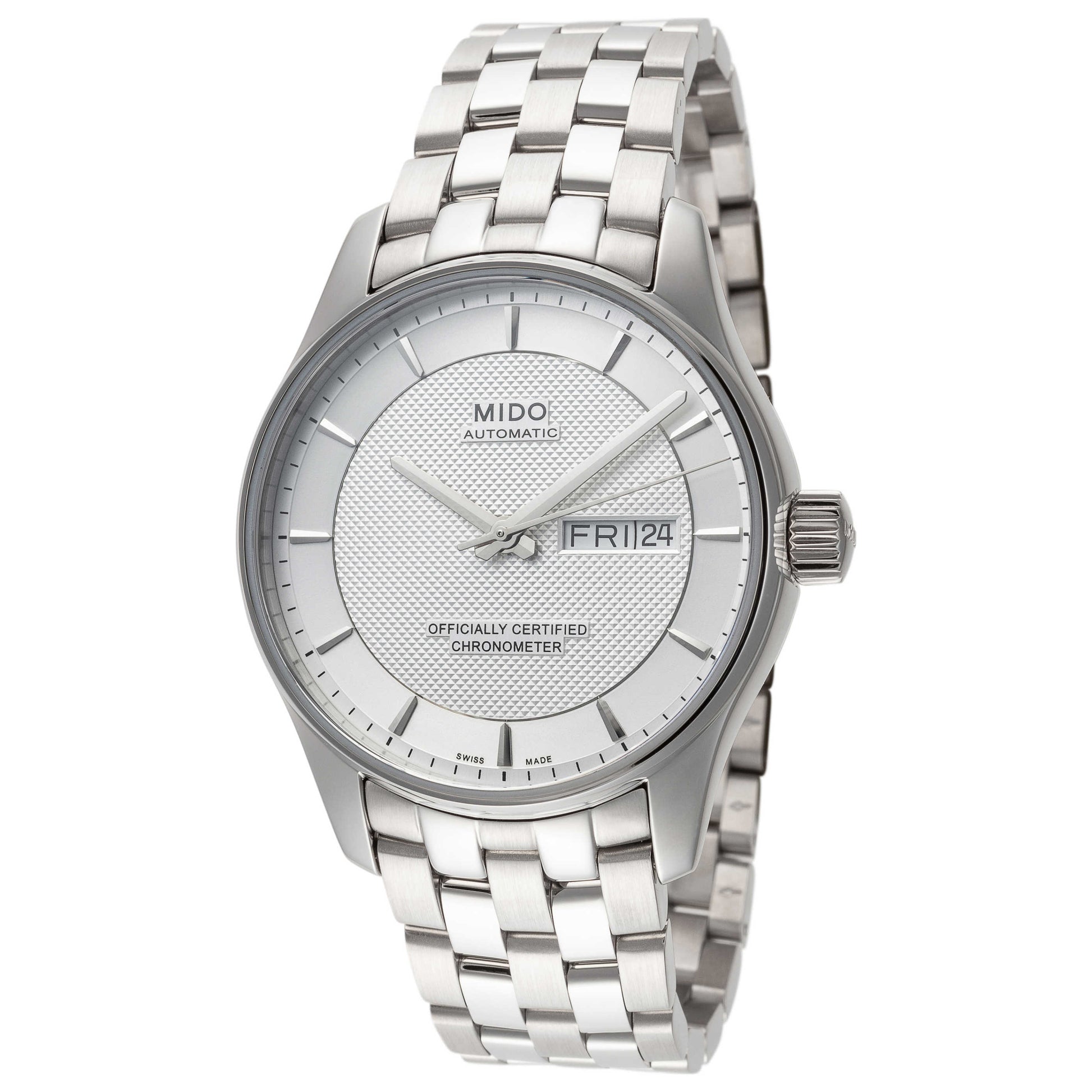 Front view of Mido Belluna Clou De Paris Men's Automatic Watch M0014311103192