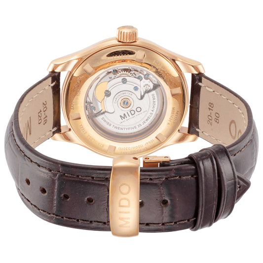 Back view of Mido Belluna Men's Automatic Watch M0014313629112