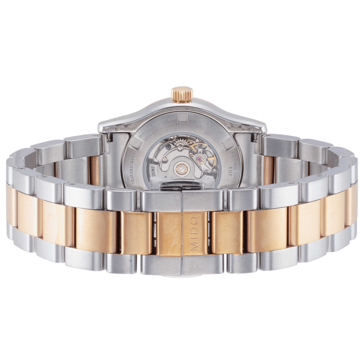 Back view of Mido Multifort Women's Automatic Watch M0050072203600