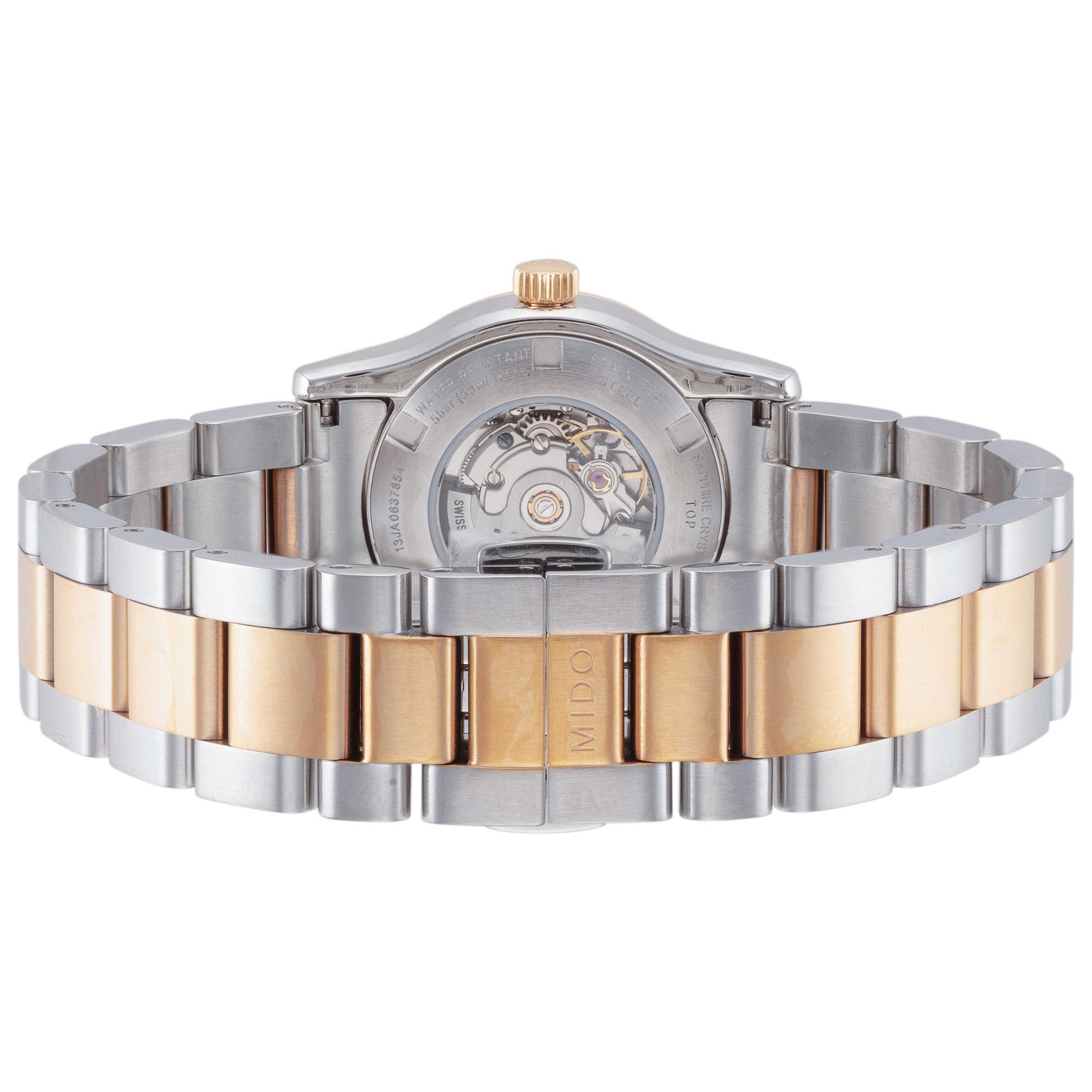 Back view of Mido Multifort Women's Automatic Watch M0050072203600