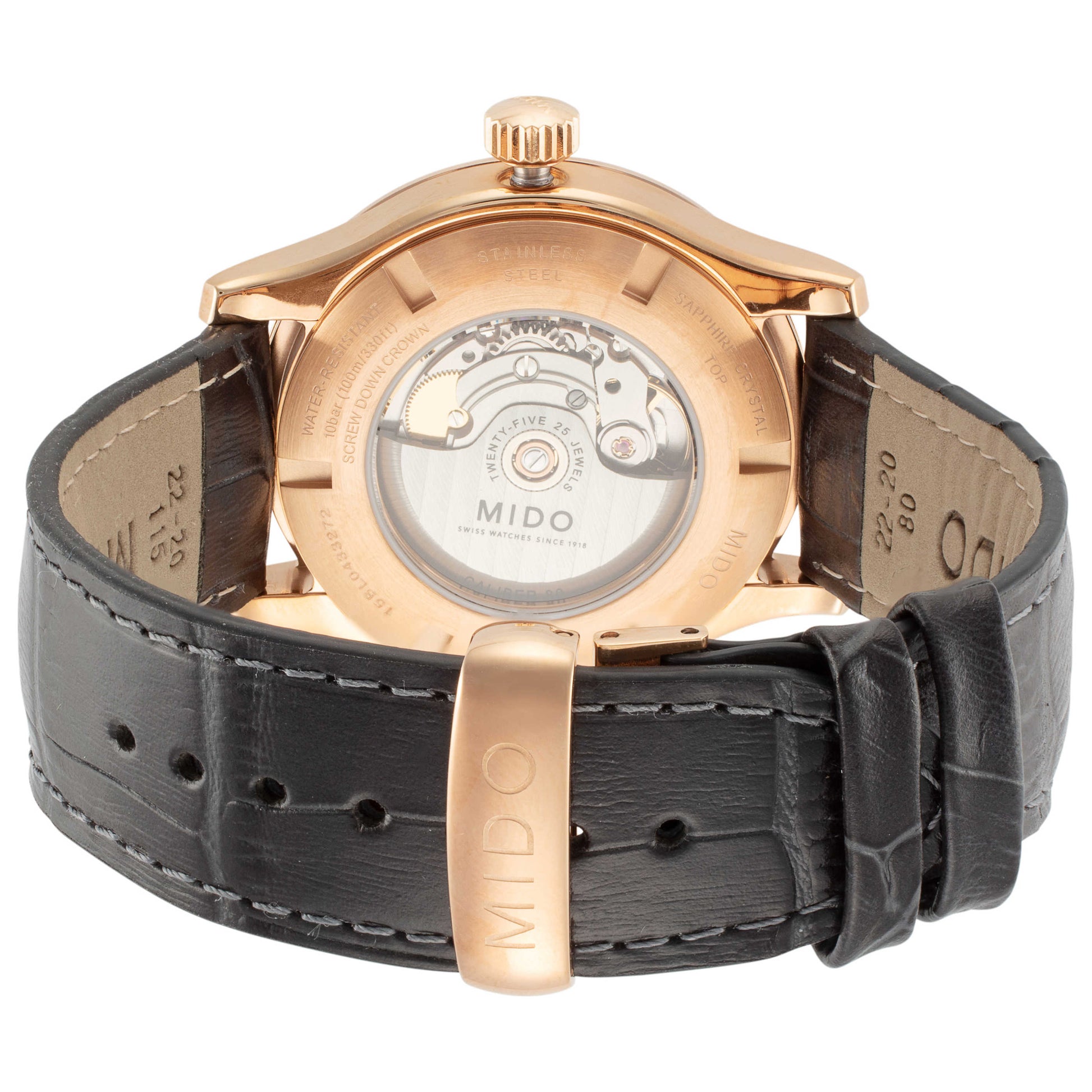 Back view of Mido Multifort Women's Automatic Watch M0050073610100