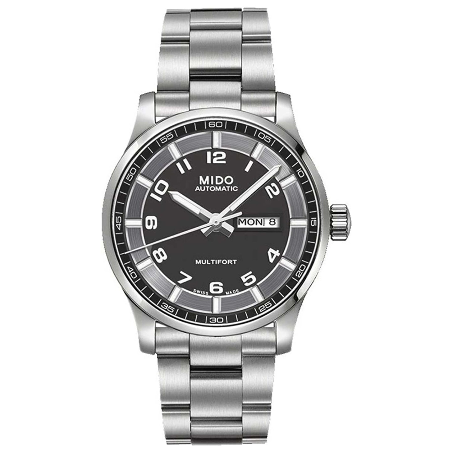 Front view of Mido Multifort Men's Automatic Watch M0054301108280