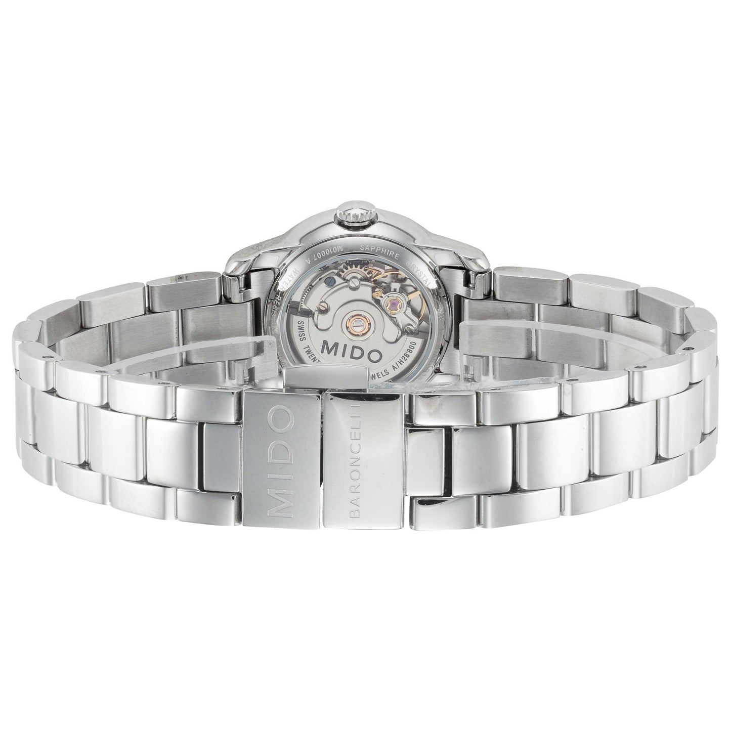 Back view of Mido Baroncelli III Women's Automatic Watch M0100071105309
