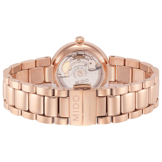 Back view of Mido Baroncelli II Women's Automatic Watch M0222073303110
