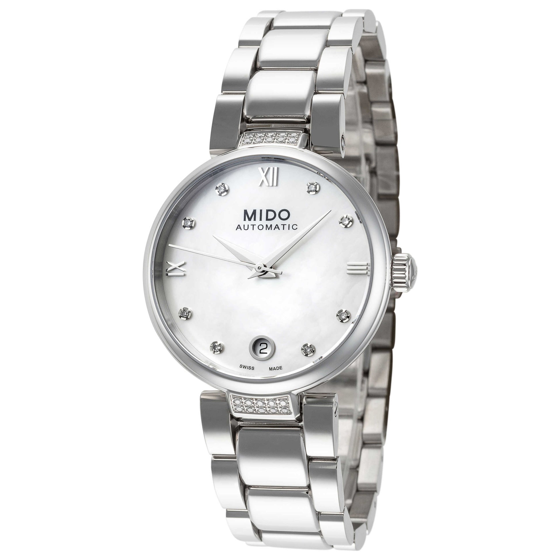 Front view of Mido Baroncelli II Donna Women's Automatic Watch M0222076111611