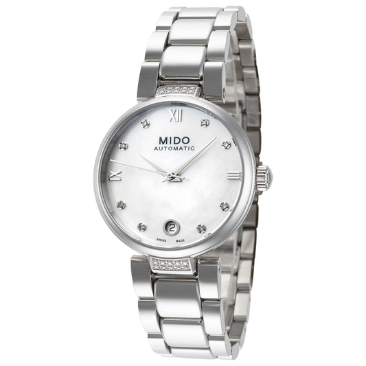 Front view of Mido Baroncelli II Donna Women's Automatic Watch M0222076111611