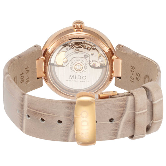 Back view of Mido Baroncelli II Women's Automatic Watch M0222076611612