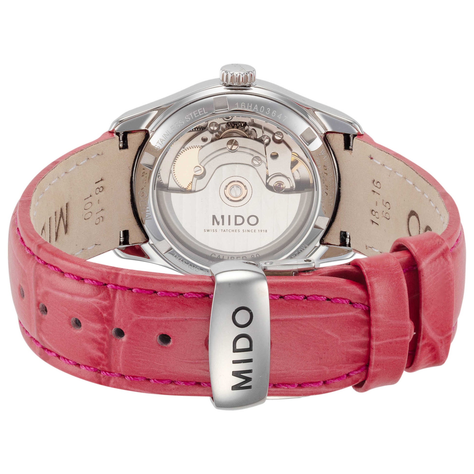Back view of Mido Baroncelli II Women's Automatic Watch M0242071603609