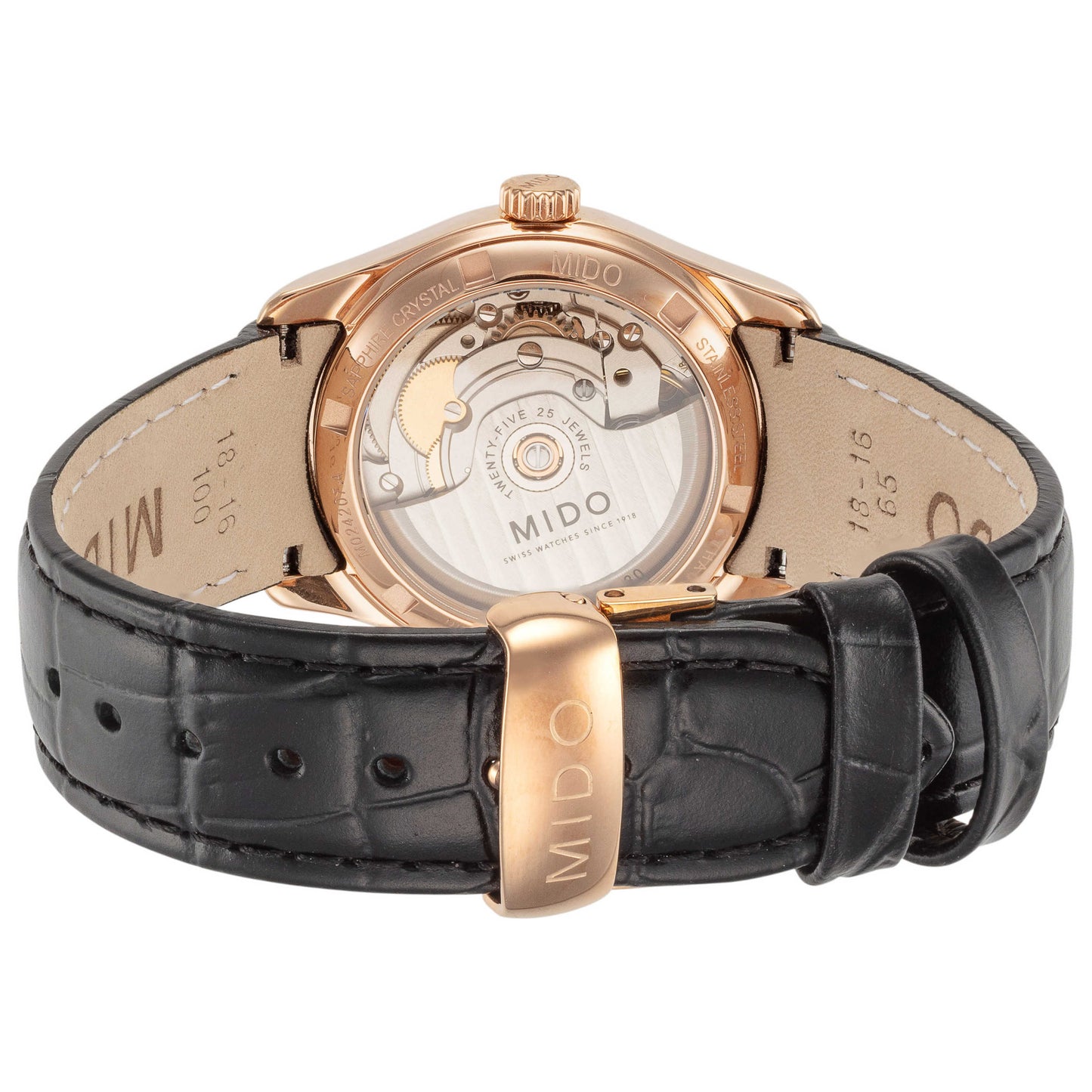 Back view of Mido Belluna II Women's Automatic Watch M0242073603100