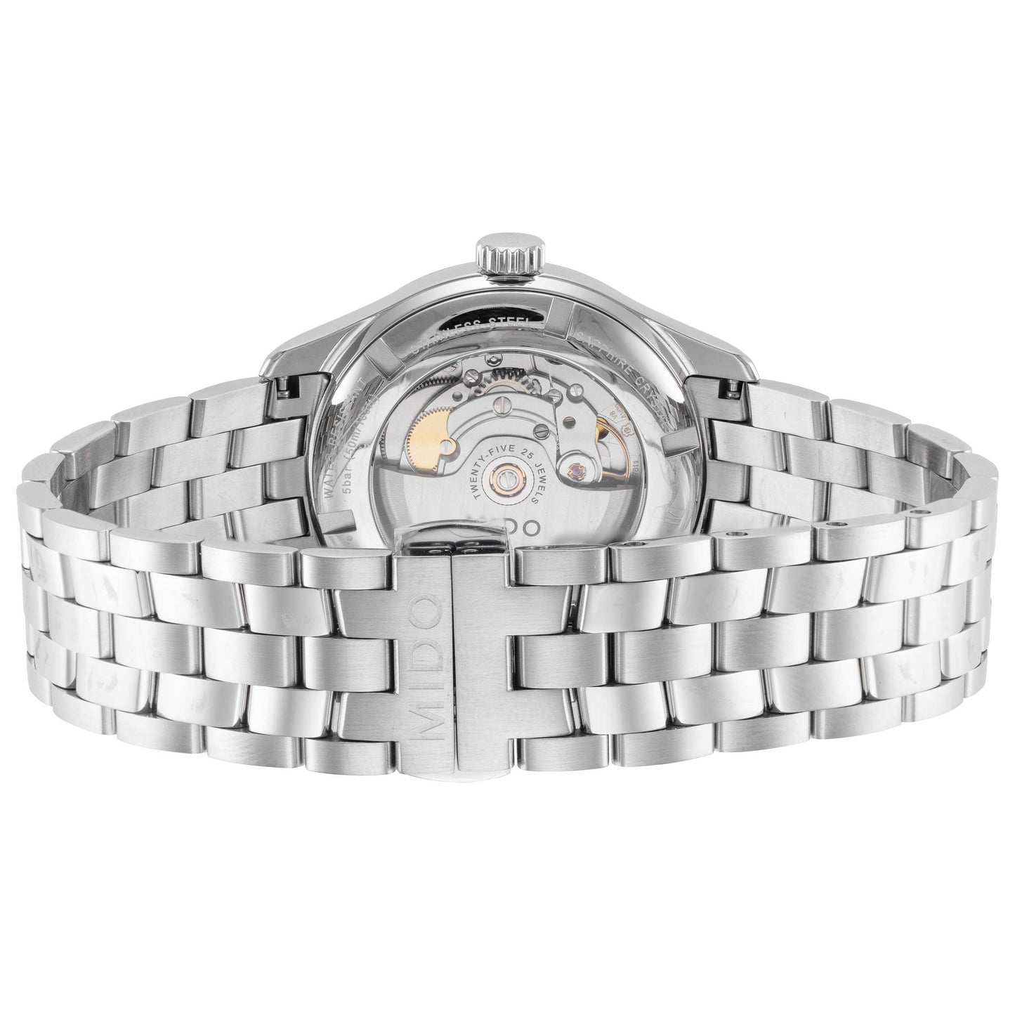 Back view of Mido Belluna II Men's Automatic Watch M0244071103300