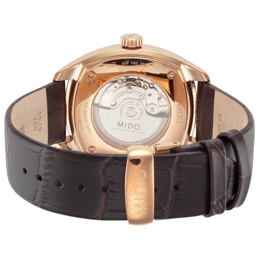 Back view of Mido Belluna Royal Men's Automatic Watch M0245073606100
