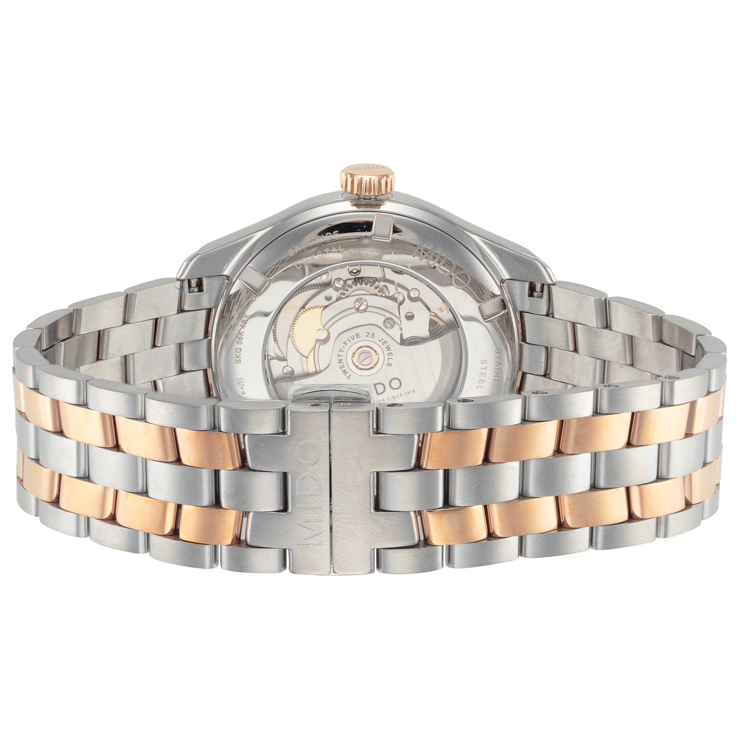 Back view of Mido Belluna II Men's Automatic Watch M0246302206100